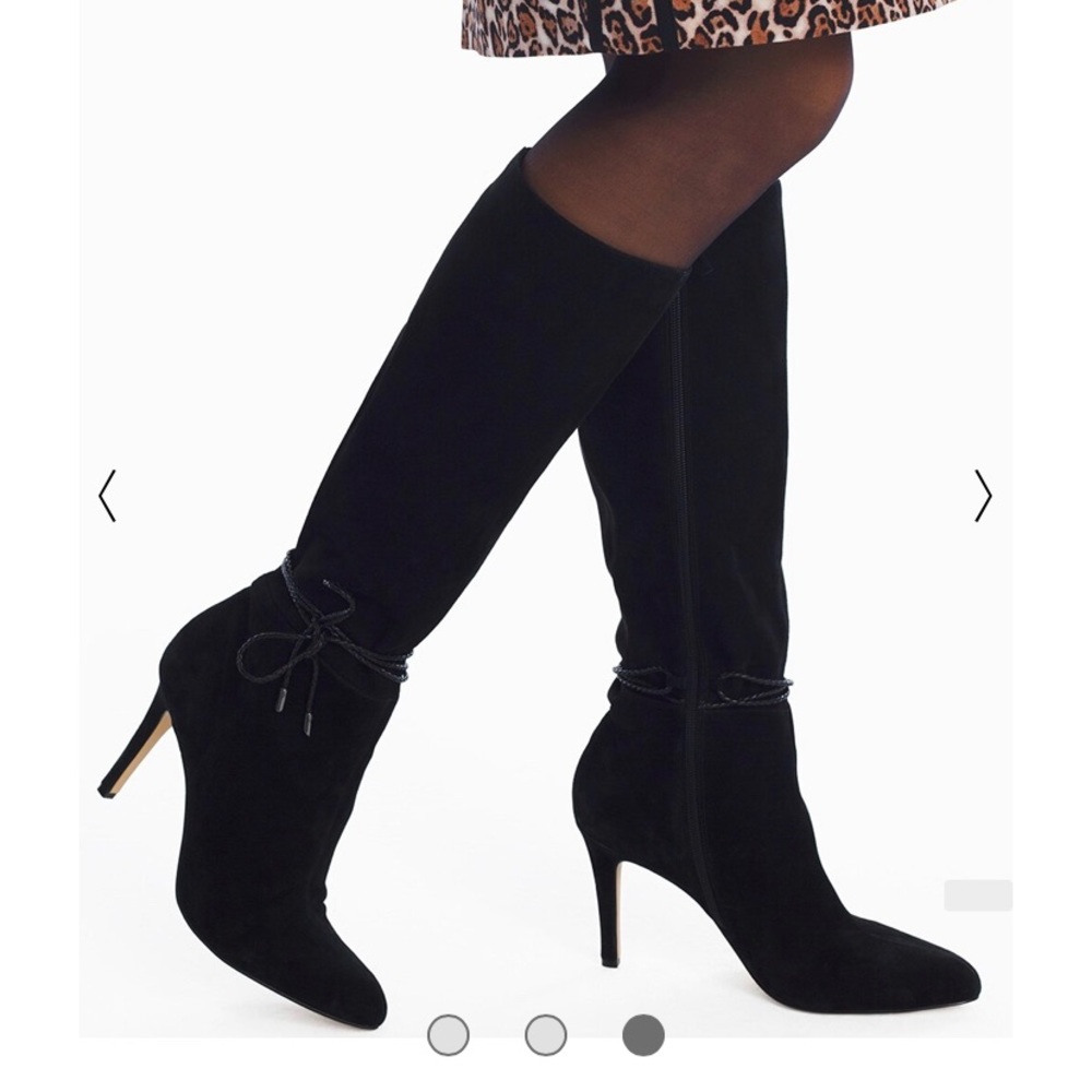White House Black Market Terah knee high suede boots